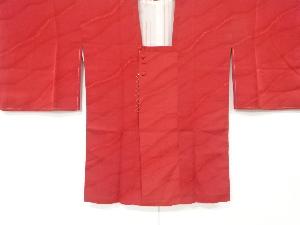 リサイクル　斜め縞に草葉模様織出し道行コート